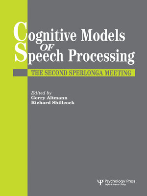 cover image of Cognitive Models of Speech Processing